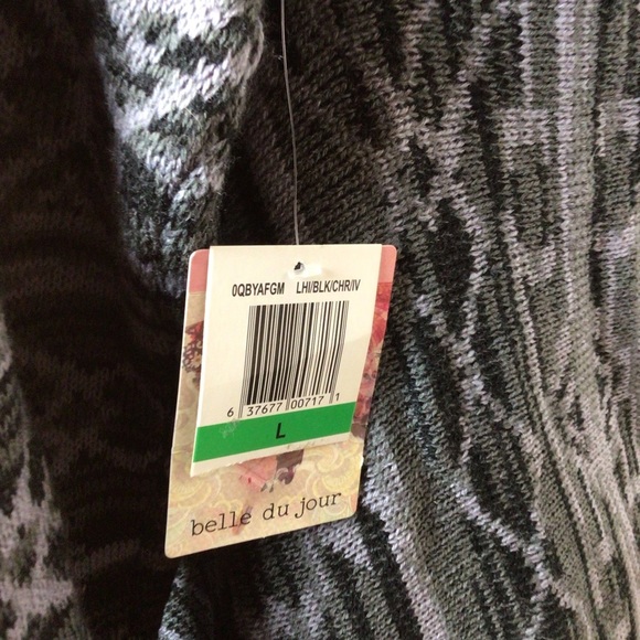 belle du jour Open Fringe Cardigan Women's Size Large NWT - Picture 7 of 9